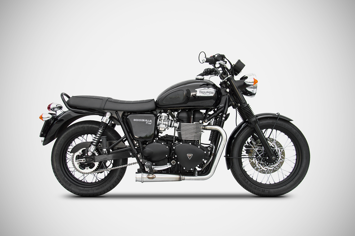 ZARD 2>2 Full SHORT CONICAL Exhaust for Triumph Bonneville ZARD 2>2 Full SHORT CONICAL Exhaust for Triumph Bonneville
